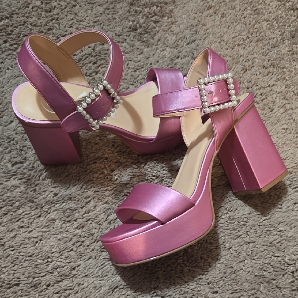 Elegant Pink Platform Heels